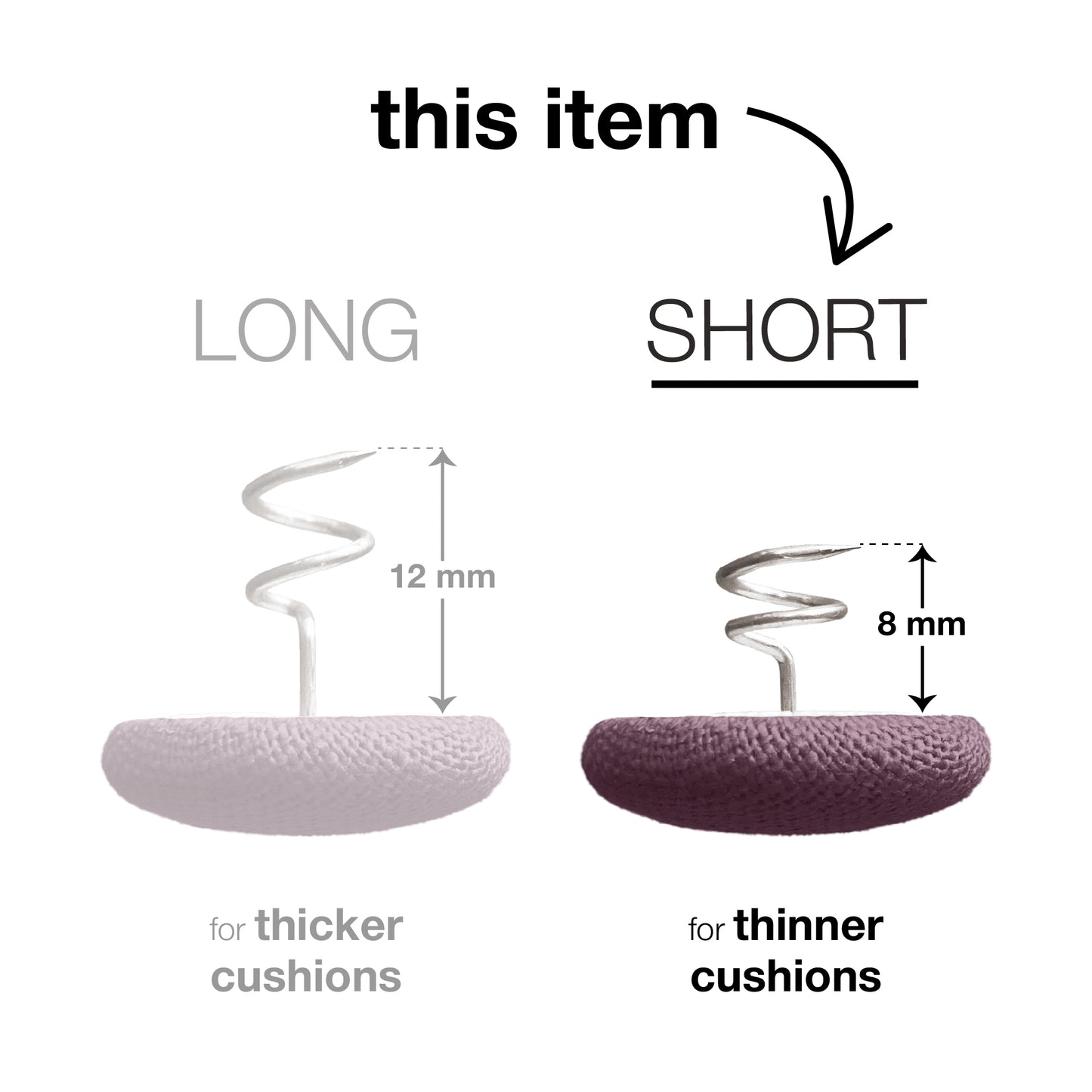 Classic Linen Short Upholstery Pins