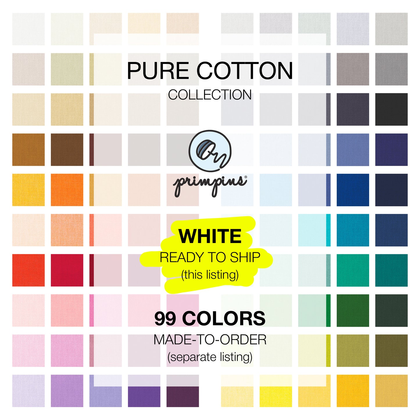 Pure Cotton Duvet Pins - White